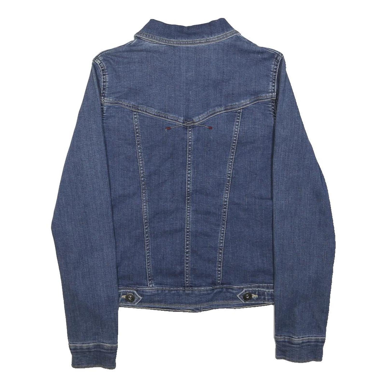 WRANGLER Womens Blue Denim Jacket S Woven Classic Fit Button Closure Timeless