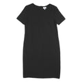 JIGSAW Womens Black Shift Dress Polyester Blend Short Sleeve UK 12 Classic