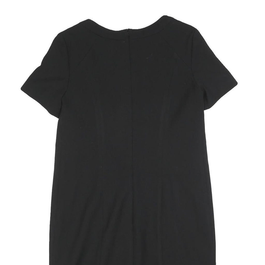 JIGSAW Womens Black Shift Dress Polyester Blend Short Sleeve UK 12 Classic