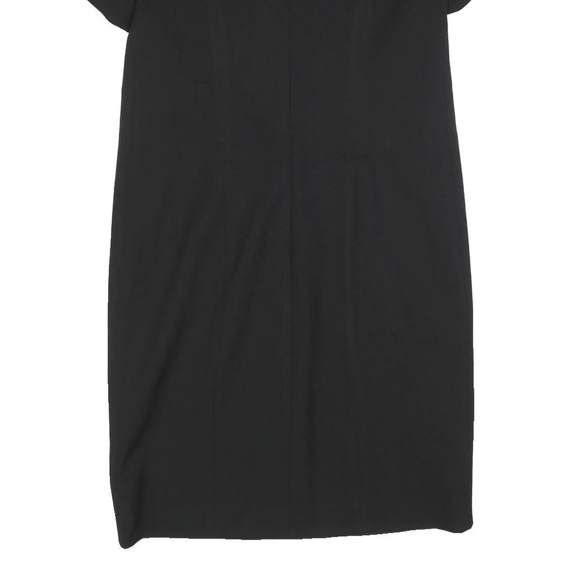 JIGSAW Womens Black Shift Dress Polyester Blend Short Sleeve UK 12 Classic