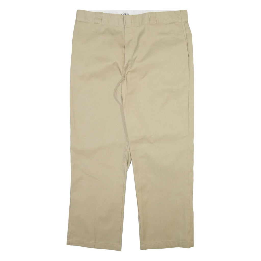 DICKIES 874 Workwear Mens Trousers Beige Regular Straight W38 L29
