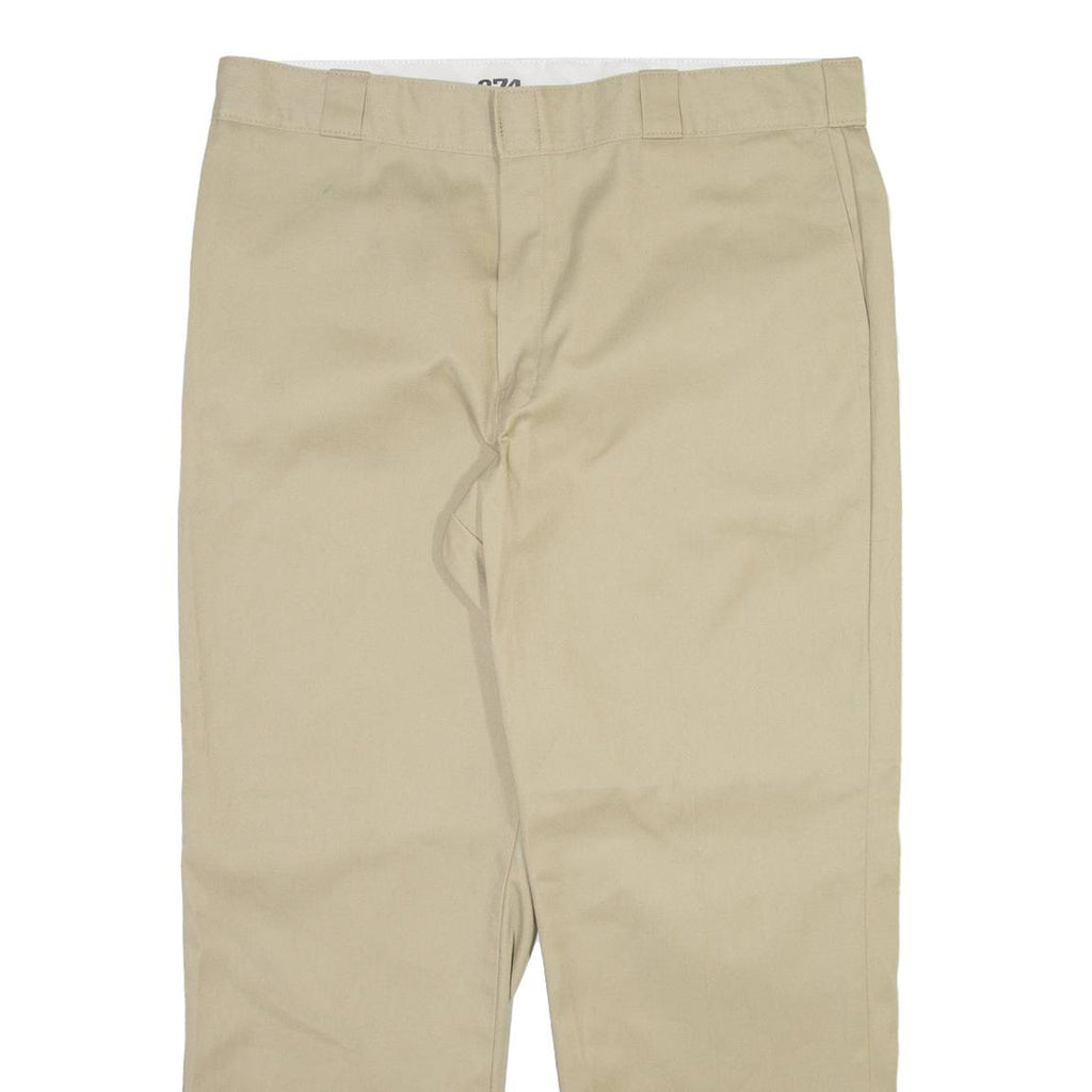 DICKIES 874 Workwear Mens Trousers Beige Regular Straight W38 L29