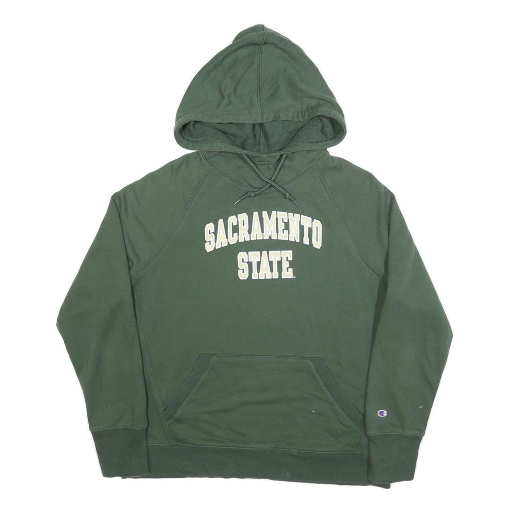 CHAMPION Womens Green Sacramento State Hoodie XL Cotton Blend Comfort Casual