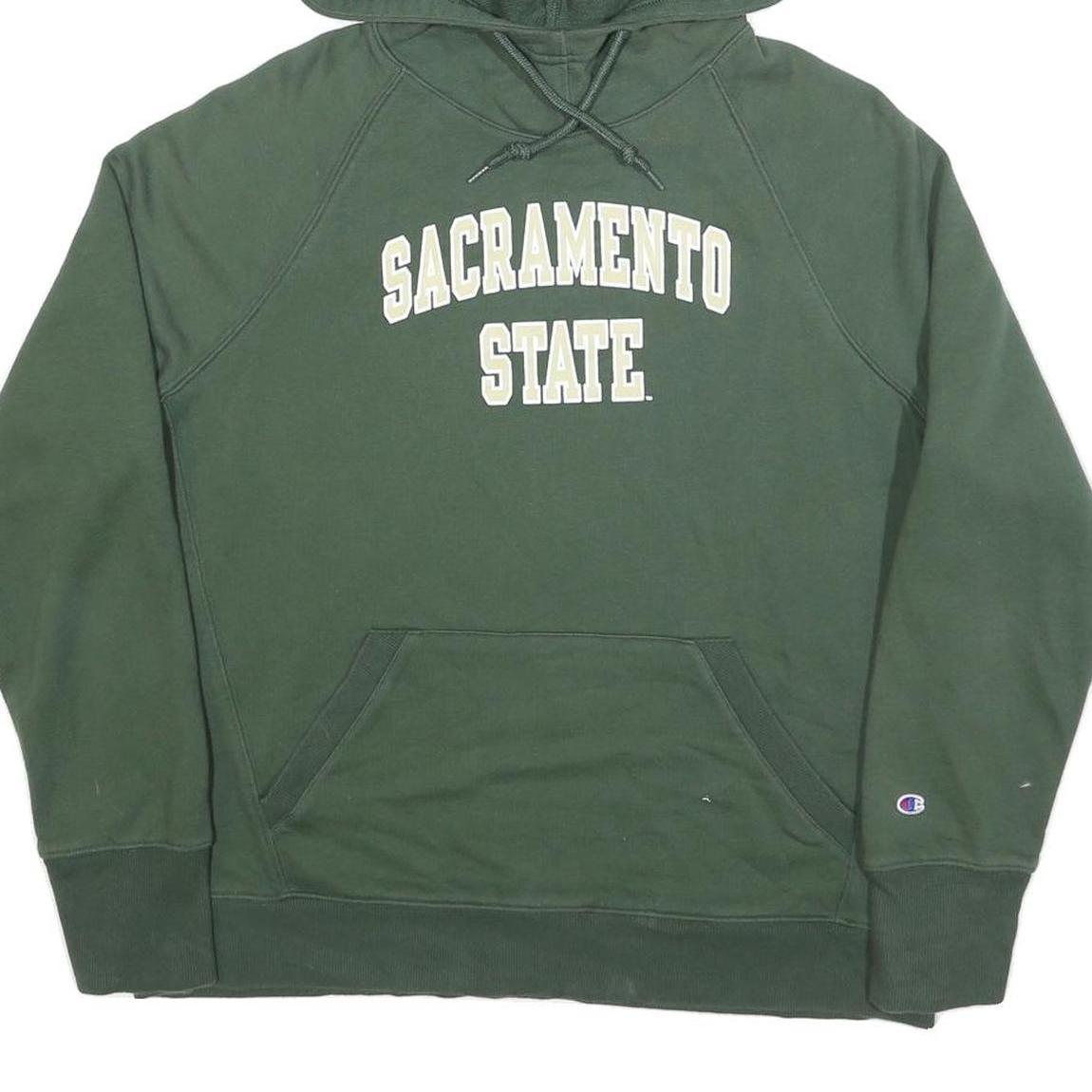 CHAMPION Womens Green Sacramento State Hoodie XL Cotton Blend Comfort Casual