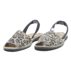 TAMARIS Womens Slingback Leopard Print Leather Sandals UK 3 Summer Casual