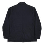 CARHARTT WIP Mens Black Wool Blend Workwear Jacket L Woven Zip Point Collar