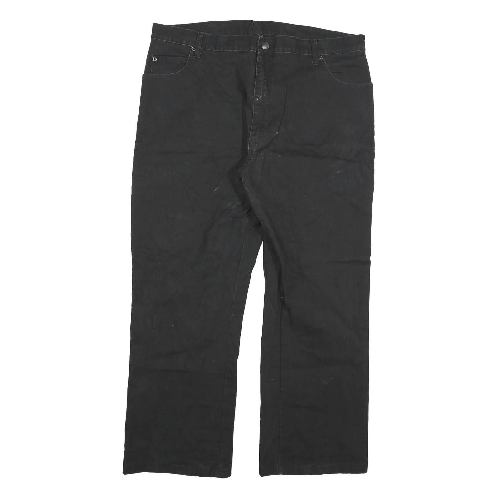 DICKIES Mens Cotton Blend Black Regular Straight Trousers W38 L28 Workwear
