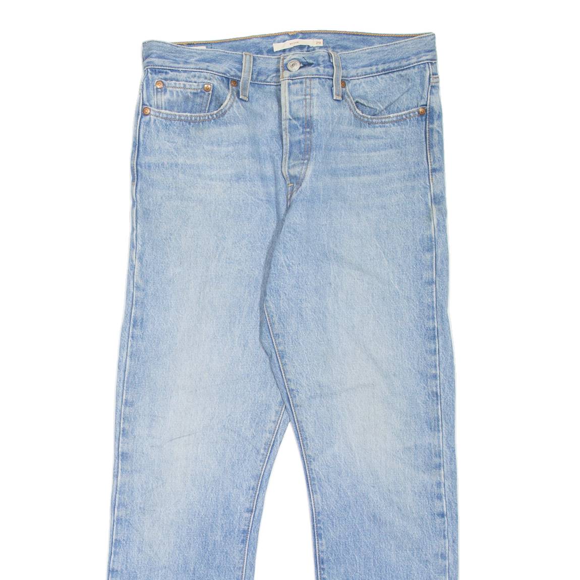 LEVI'S Wedgie BIG E Womens Jeans Blue Slim Skinny Stone Wash W29 L27