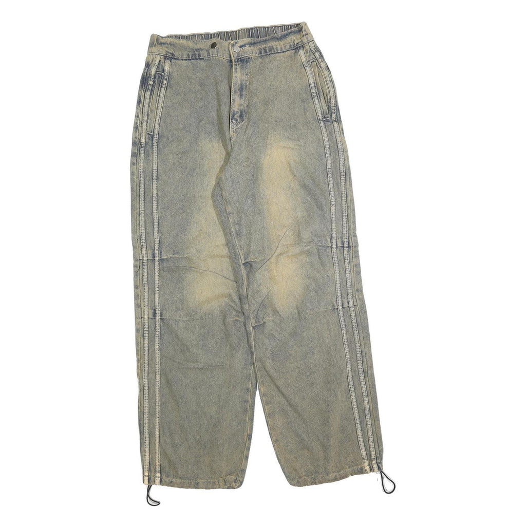 TRILLION Mens Jeans Blue Relaxed Straight Denim Medium W32 L30 Zip Closure