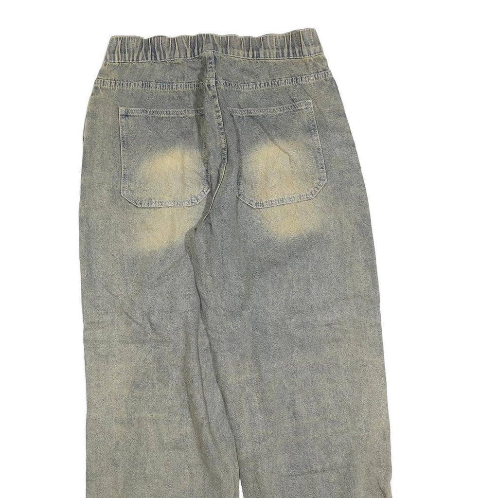 TRILLION Mens Jeans Blue Relaxed Straight Denim Medium W32 L30 Zip Closure