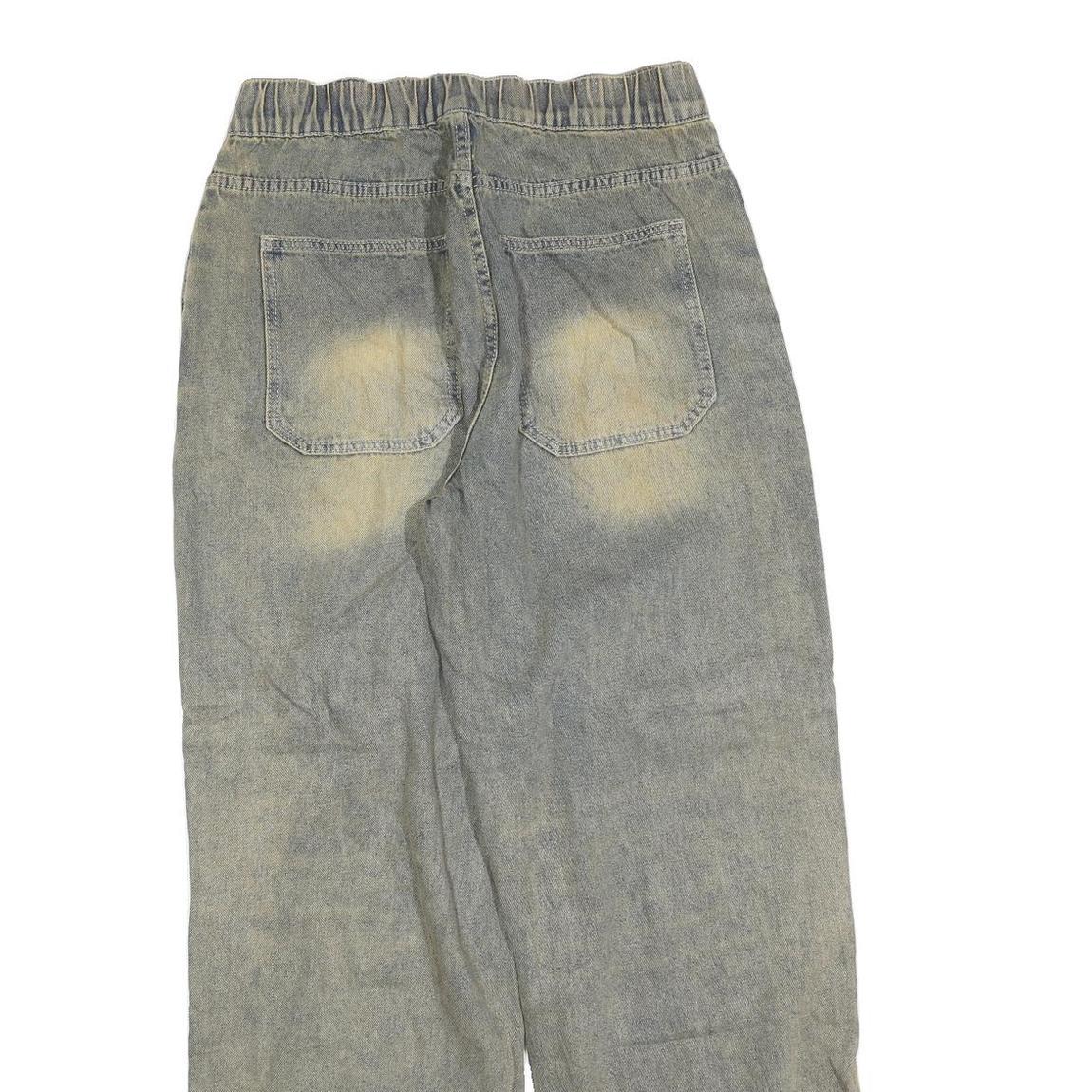 TRILLION Mens Jeans Blue Relaxed Straight Denim Medium W32 L30 Zip Closure