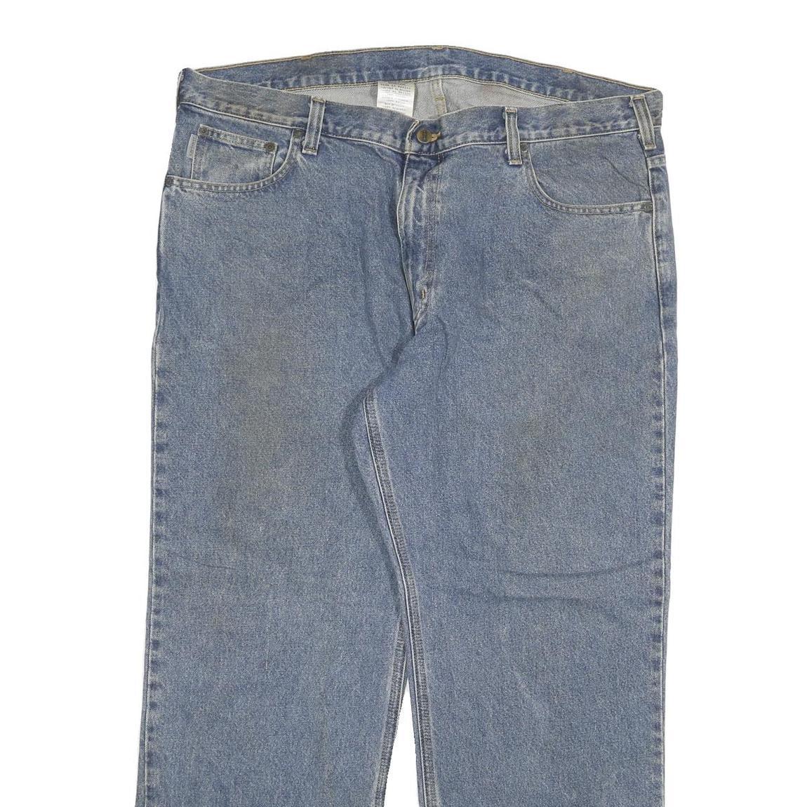 CARHARTT Mens Jeans Blue Relaxed Straight Denim Medium W42 L30 Classic Fit