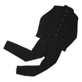 MARC O'POLO Womens Black Playsuit Viscose M Button Front Long Sleeve Casual