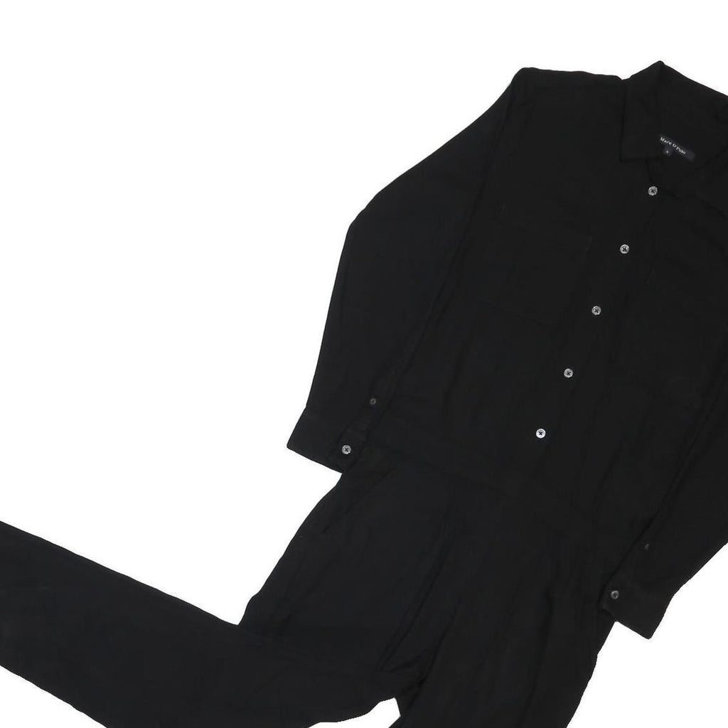 MARC O'POLO Womens Black Playsuit Viscose M Button Front Long Sleeve Casual