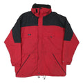 MAJESTIC Mens Red & Black Outdoor Jacket L Polyester Blend Colourblock Zip