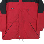MAJESTIC Mens Red & Black Outdoor Jacket L Polyester Blend Colourblock Zip
