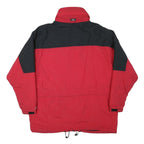 MAJESTIC Mens Red & Black Outdoor Jacket L Polyester Blend Colourblock Zip