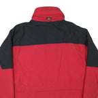 MAJESTIC Mens Red & Black Outdoor Jacket L Polyester Blend Colourblock Zip