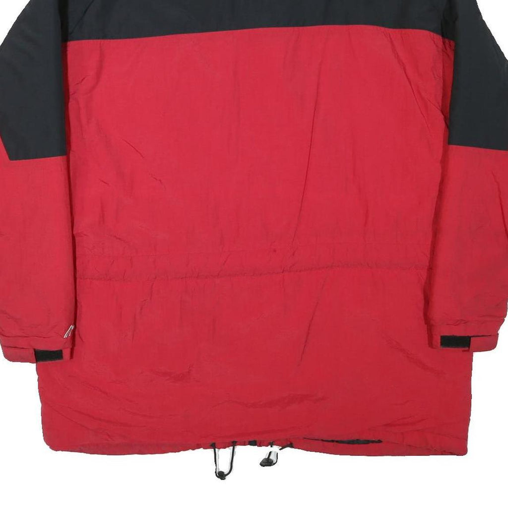 MAJESTIC Mens Red & Black Outdoor Jacket L Polyester Blend Colourblock Zip