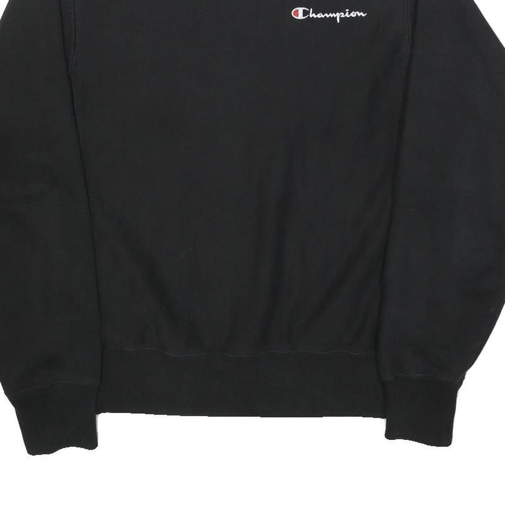 CHAMPION REVERSE WEAVE Mens Black Crew Neck S Classic Cotton Blend Sweatshirt