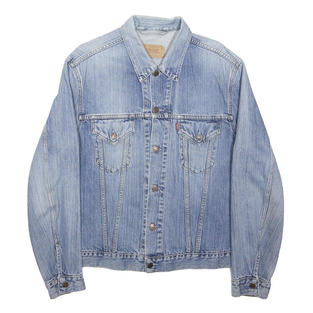 LEVI'S Mens Blue Denim Jacket XL Cotton Woven Button Closure Classic Fit Stylish