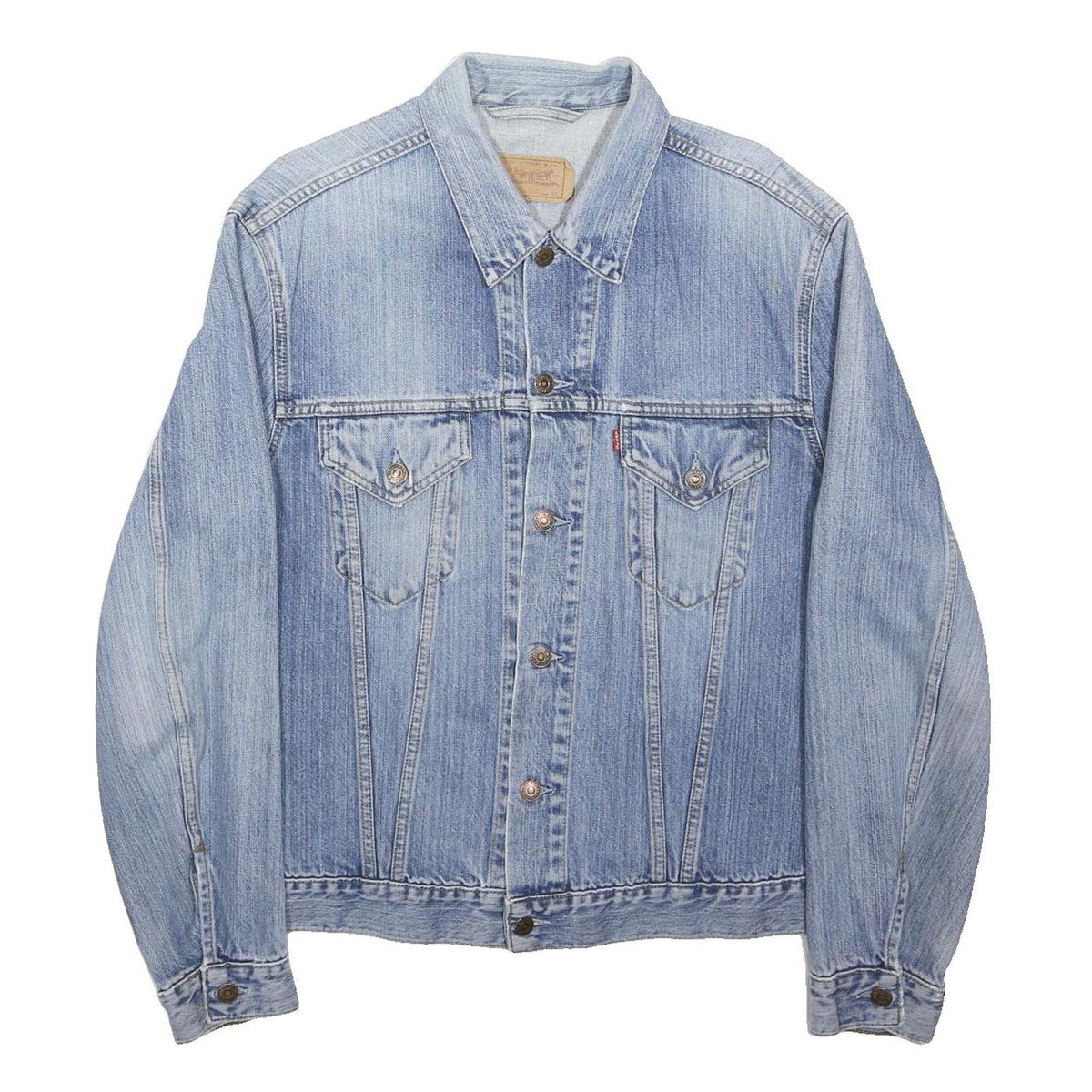LEVI'S Mens Blue Denim Jacket XL Cotton Woven Button Closure Classic Fit Stylish