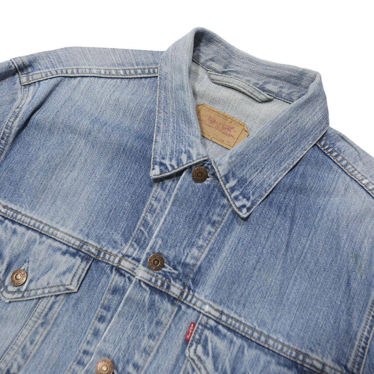 LEVI'S Mens Blue Denim Jacket XL Cotton Woven Button Closure Classic Fit Stylish