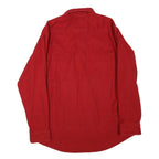 MWG Mens Red Button Jacket M Cotton Blend Plain Classic Workwear Shirt