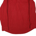 MWG Mens Red Button Jacket M Cotton Blend Plain Classic Workwear Shirt