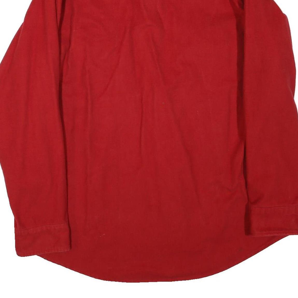 MWG Mens Red Button Jacket M Cotton Blend Plain Classic Workwear Shirt