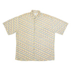 PIERRE CARDIN Mens Shirt Cream 90s Check L