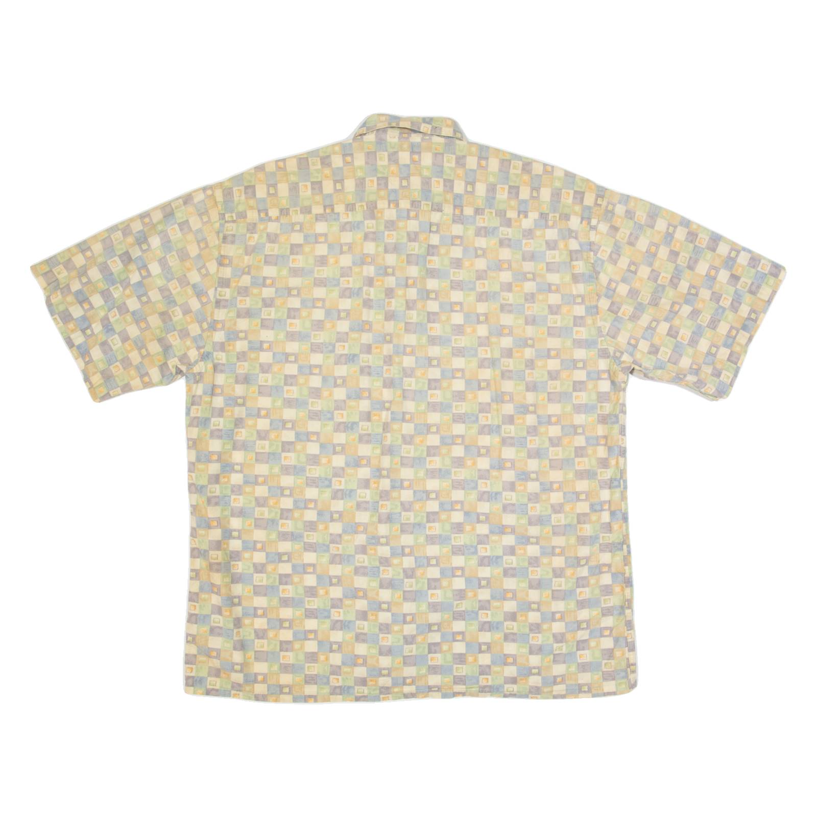 PIERRE CARDIN Mens Shirt Cream 90s Check L
