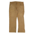 DICKIES Mens Cotton Regular Straight Brown Workwear Trousers W36 L30