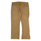 DICKIES Mens Cotton Regular Straight Brown Workwear Trousers W36 L30