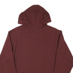 CHAMPION Mens Maroon Pullover Hoodie S Cotton Blend Drawstring Hood Casual