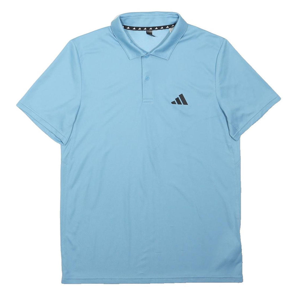 ADIDAS Mens Blue Polo S Polyester Blend Sports Training Casual Golf Shirt