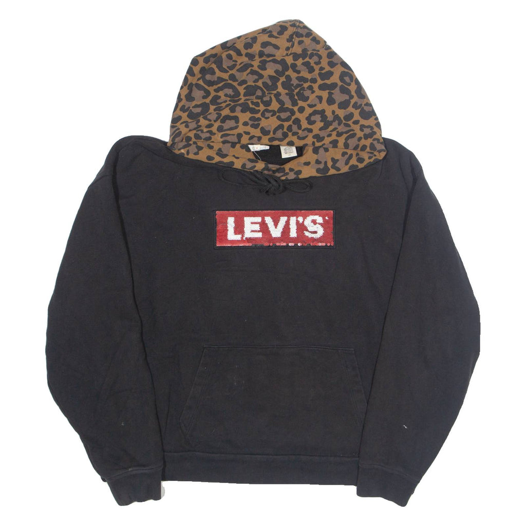 LEVI'S Sequins Womens Black Hoodie L