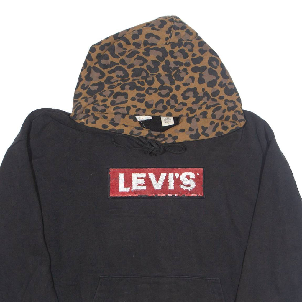 LEVI'S Sequins Womens Black Hoodie L