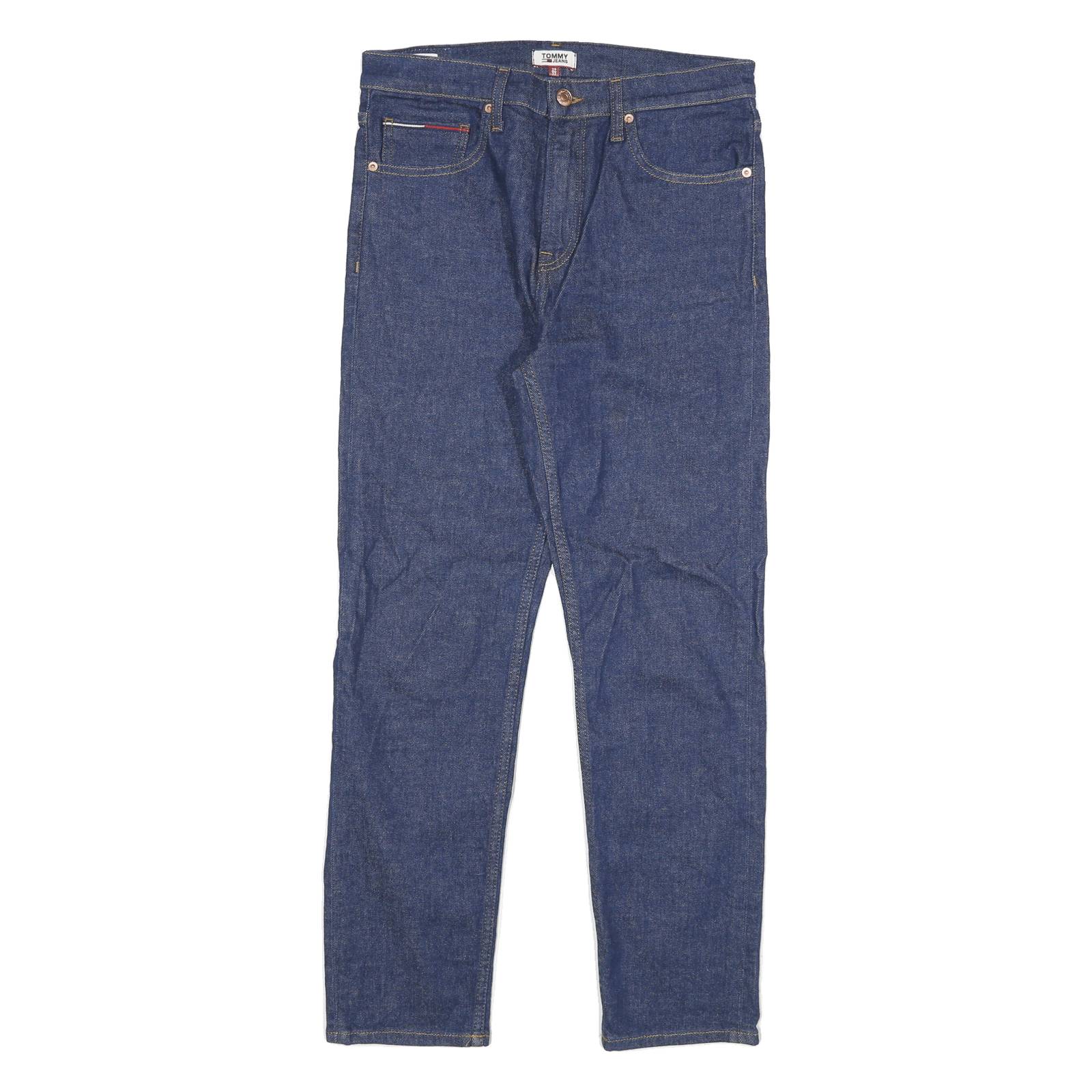 TOMMY HILFIGER Mens Slim Blue Jeans Denim W29 L27 Classic Zip Cotton Blend
