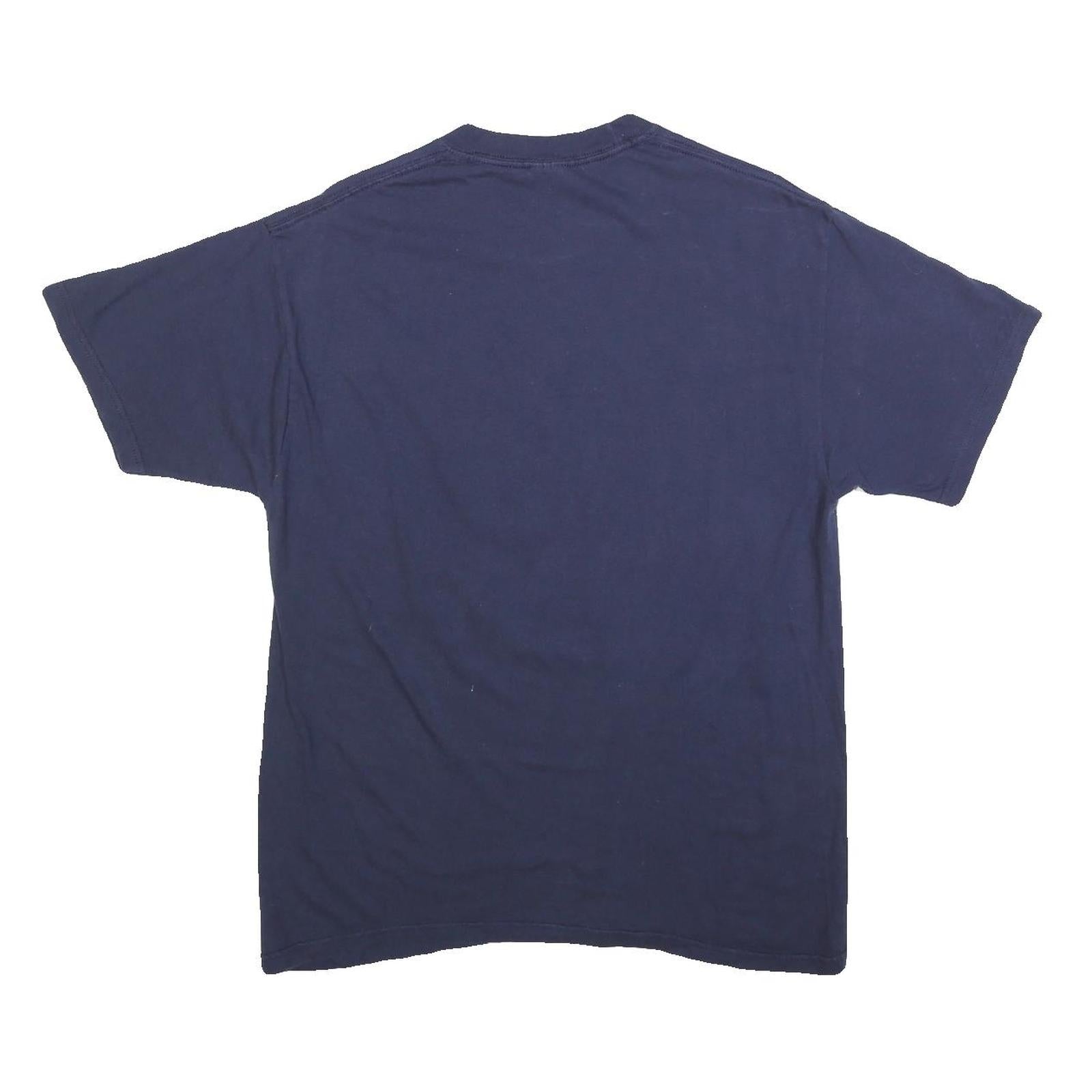 JERZEES Mens Navy Blue Auburn Tigers Graphic T-Shirt L Short Sleeve Crew Neck