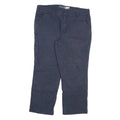 CARHARTT Mens Cotton Blend Dark Blue Relaxed Fit Straight Trousers W40 L26