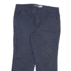 CARHARTT Mens Cotton Blend Dark Blue Relaxed Fit Straight Trousers W40 L26
