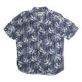 ISLAND CREW Mens Blue & White Pattern Rayon Shirt XL Casual Summer Beachwear