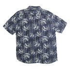 ISLAND CREW Mens Blue & White Pattern Rayon Shirt XL Casual Summer Beachwear