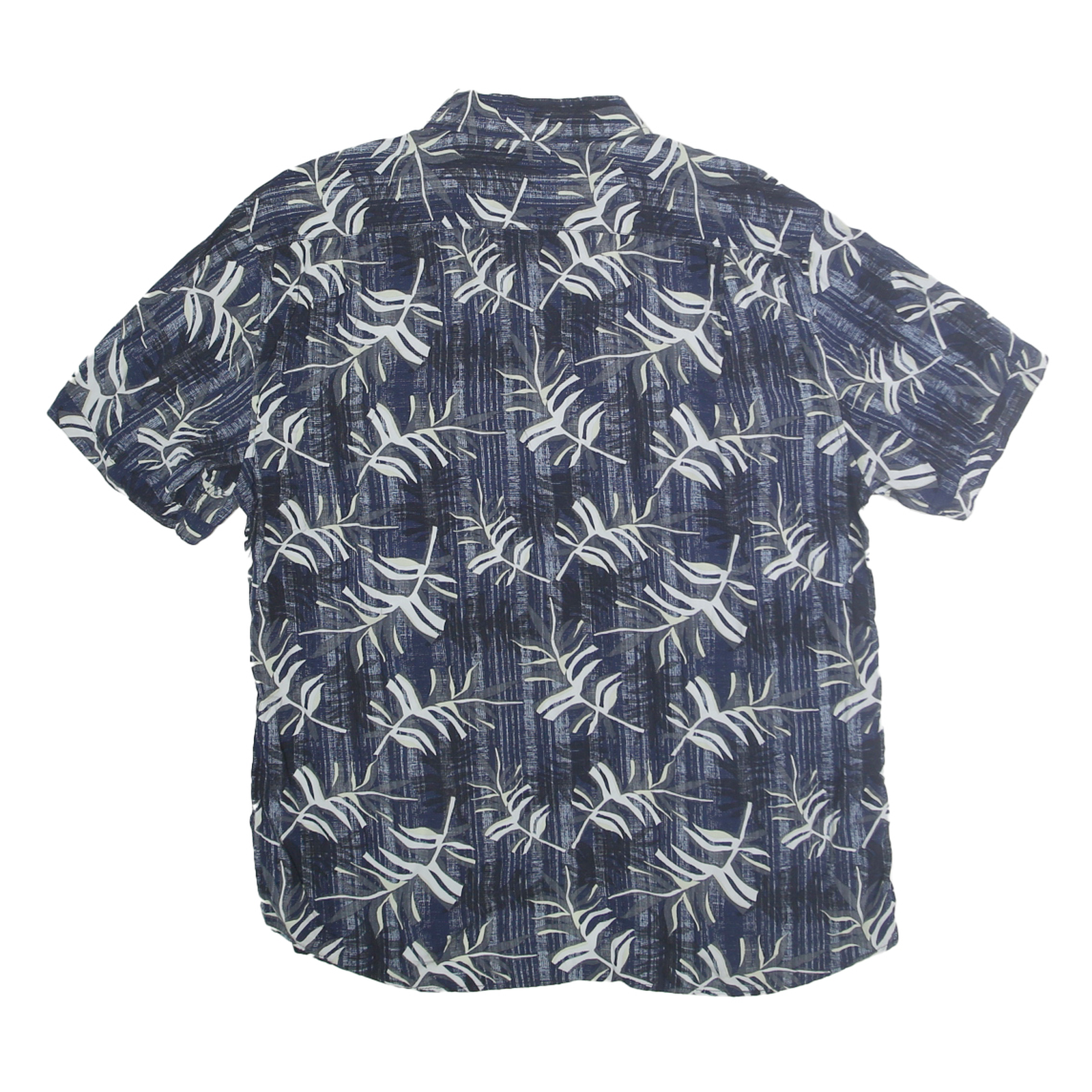 ISLAND CREW Mens Blue & White Pattern Rayon Shirt XL Casual Summer Beachwear