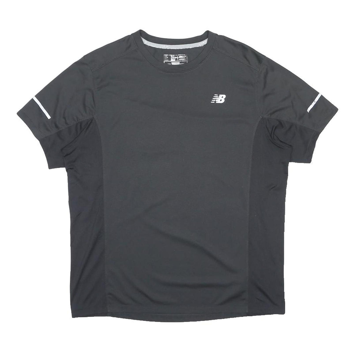NEW BALANCE Womens Black Athletic T-Shirt M Short Sleeve Crew Neck Performance