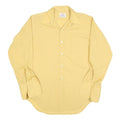 TACOMA Mens Yellow Plain Shirt L Cotton Blend Classic Fit Long Sleeve Button