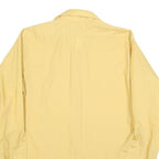 TACOMA Mens Yellow Plain Shirt L Cotton Blend Classic Fit Long Sleeve Button
