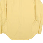 TACOMA Mens Yellow Plain Shirt L Cotton Blend Classic Fit Long Sleeve Button
