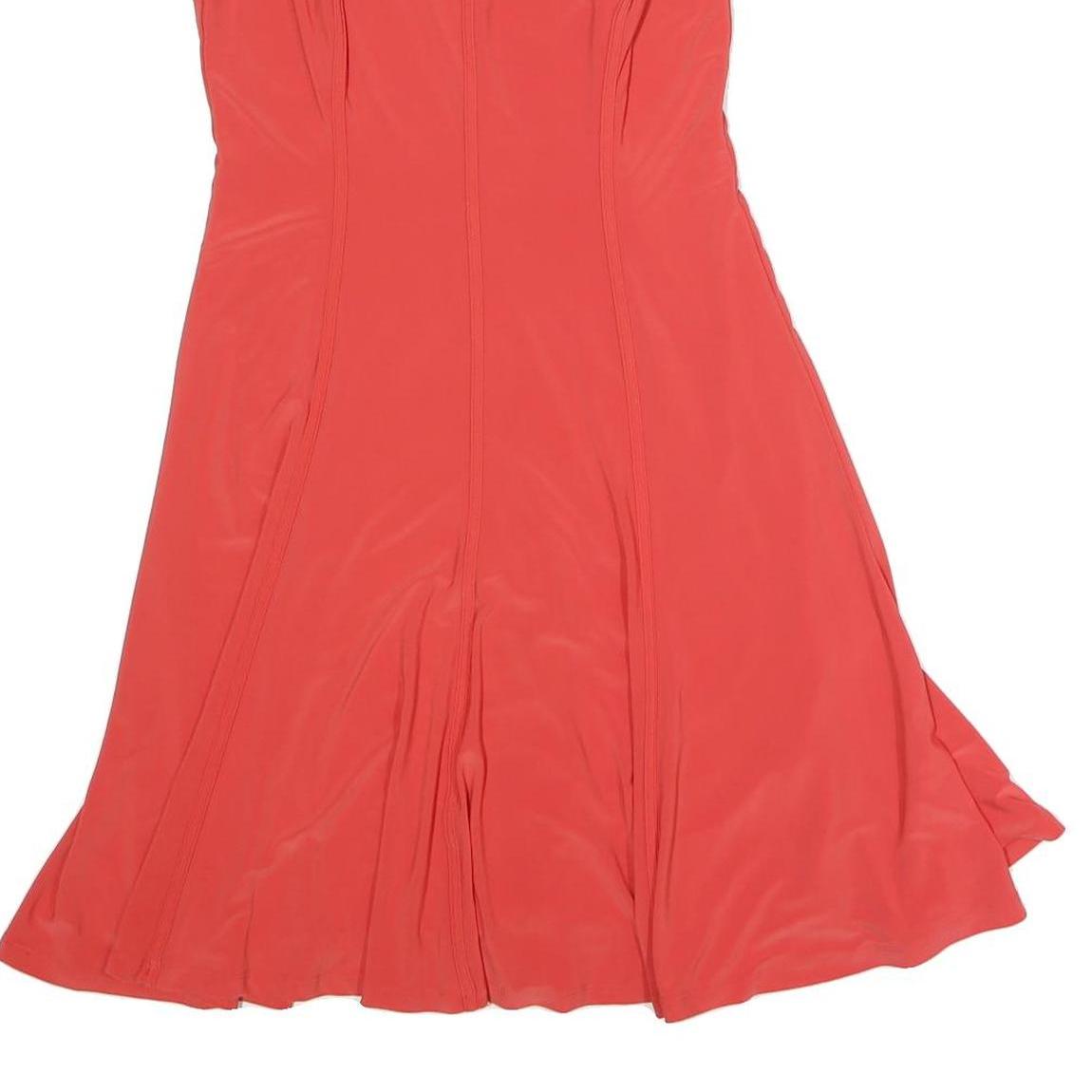 LAUREN RALPH LAUREN Womens Red Fit & Flare Polyester Sleeveless Knee Length UK 6